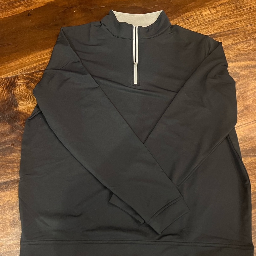 Peter Millar Black Zip-Up Sweater